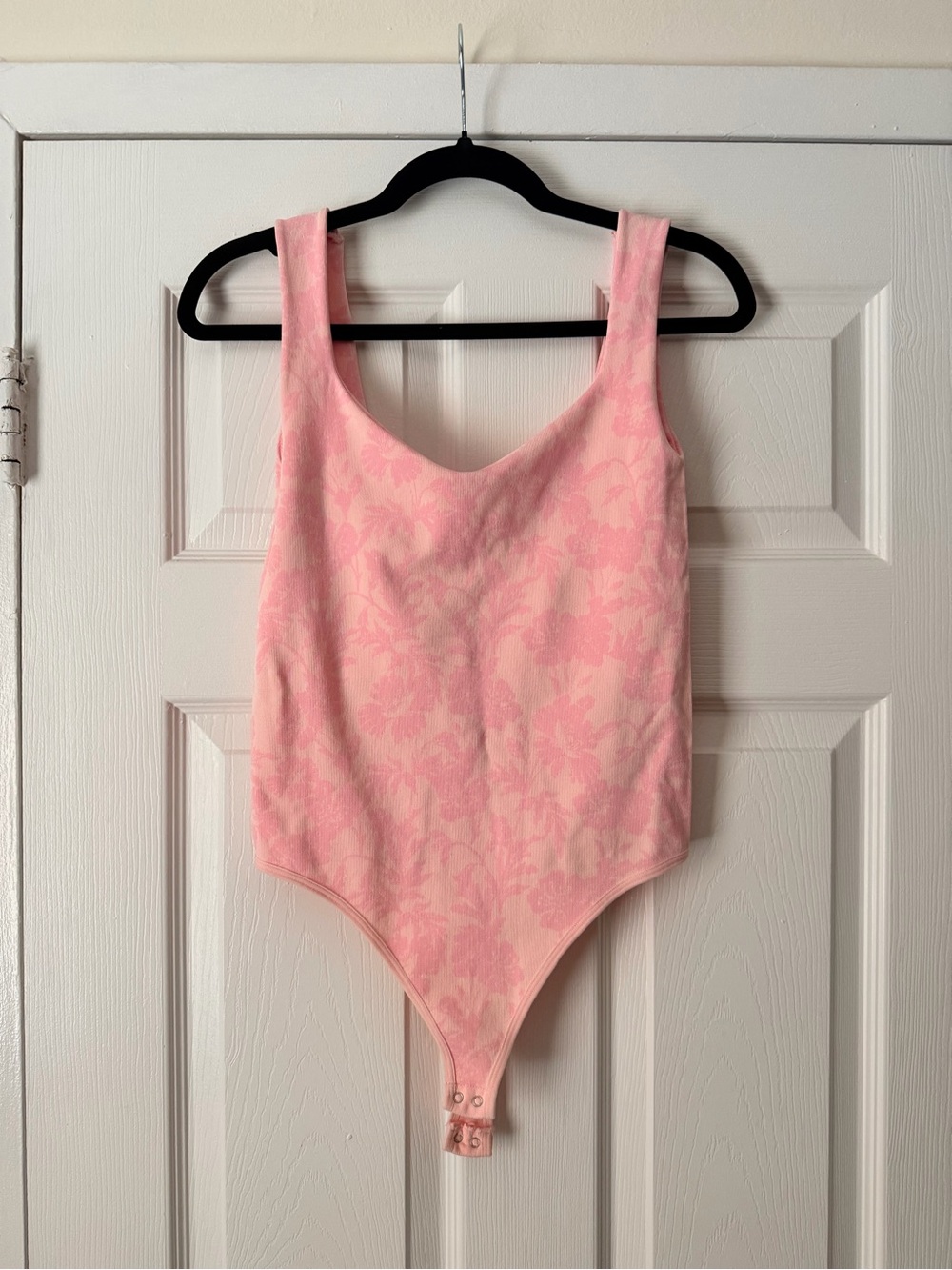 Free People Pink Floral Tank Bodysuit